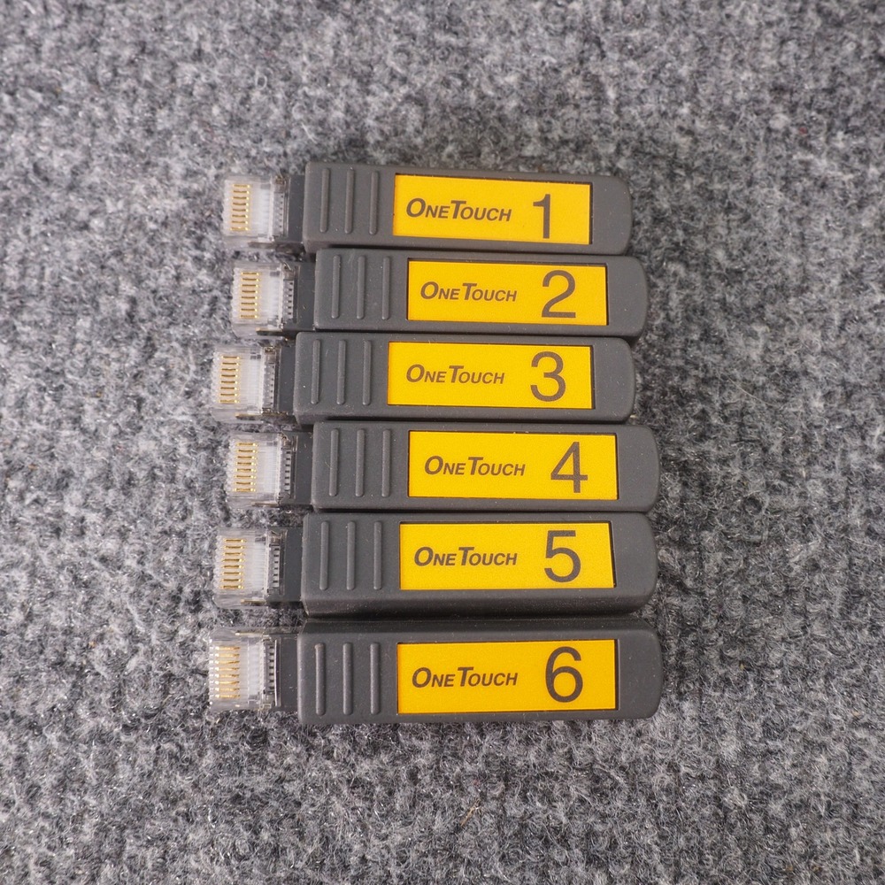 Fluke OneTouch Network Remote ID Kit 1-6 Gray Yellow RJ45 Ethernet Tester Set